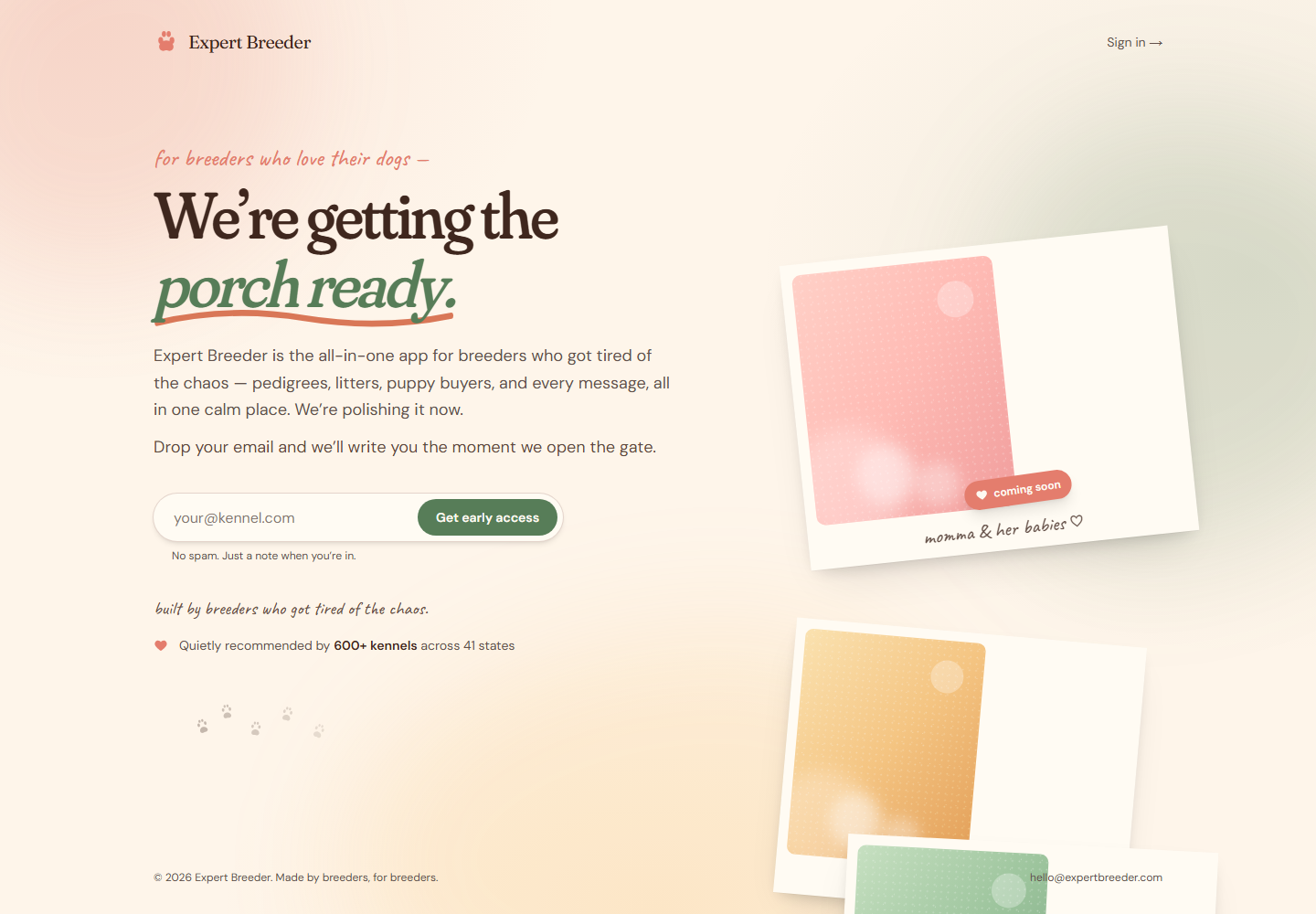 Screenshot preview of Expert Breeder.