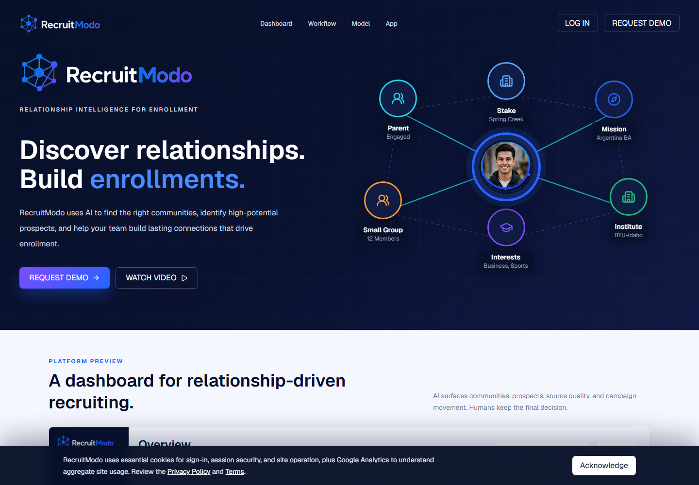 Screenshot preview of RecruitModo.