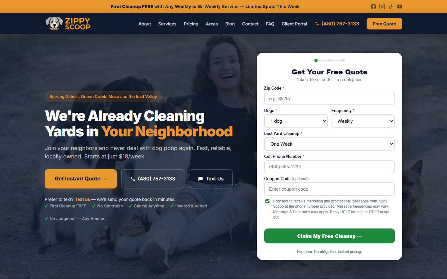 Screenshot preview of ZippyScoop.com.
